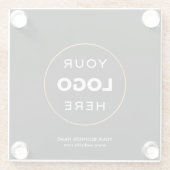 Your Custom Logo Business Corporate ガラスコースター (裏面)