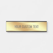 Your Custom Text Elegant Gold Create Your Own サインプレート (正面)