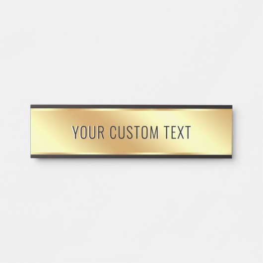 Your Custom Text Elegant Gold Create Your Own サインプレート (正面)