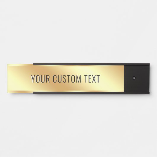 Your Custom Text Elegant Gold Create Your Own サインプレート (正面)