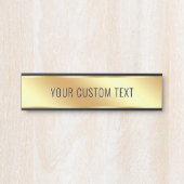 Your Custom Text Elegant Gold Create Your Own サインプレート (正面)