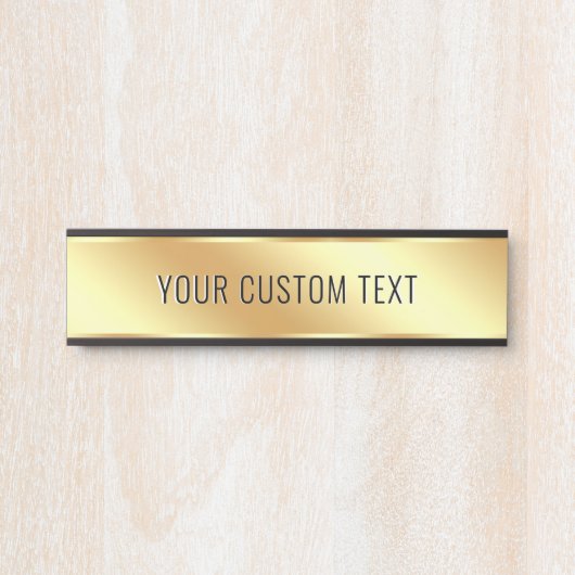 Your Custom Text Elegant Gold Create Your Own サインプレート (正面)