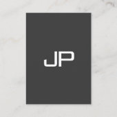 Your Custom Text Elegant Modern Monogram Mighty 名刺 (裏面)