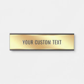 Your Custom Text Elegant Modern Simple Gold Home サインプレート (正面)