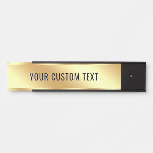 Your Custom Text Elegant Modern Simple Gold Home サインプレート (正面)