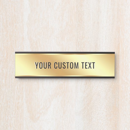 Your Custom Text Elegant Modern Simple Gold Home サインプレート (正面)