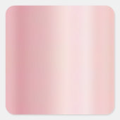 Your Custom Text Elegant Rose Gold Template Blank スクエアシール (正面)