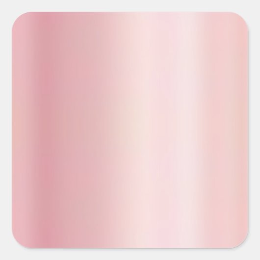 Your Custom Text Elegant Rose Gold Template Blank スクエアシール (正面)