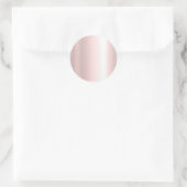Your Custom Text Elegant Template Blank Rose Gold ラウンドシール (バッグ)