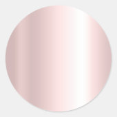 Your Custom Text Elegant Template Blank Rose Gold ラウンドシール (正面)