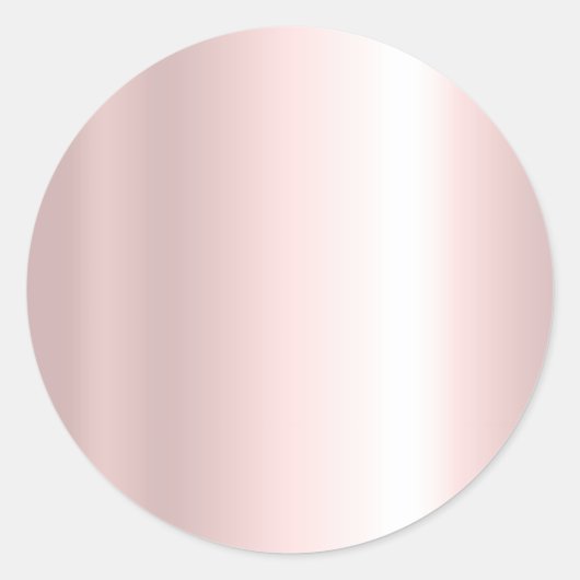 Your Custom Text Elegant Template Blank Rose Gold ラウンドシール (正面)