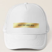 Your Custom Text Elegant Template Gold And White キャップ (正面)