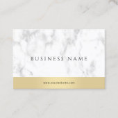 Your Custom Text Elegant Template Marble Gold 名刺 (正面)