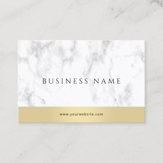 Your Custom Text Elegant Template Marble Gold 名刺 (正面)