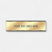 Your Custom Text Gold Template Elegant Room Name サインプレート (正面)