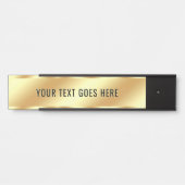 Your Custom Text Gold Template Elegant Room Name サインプレート (正面)
