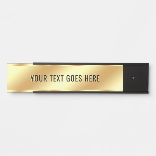 Your Custom Text Gold Template Elegant Room Name サインプレート (正面)