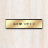 Your Custom Text Gold Template Elegant Room Name サインプレート (正面)