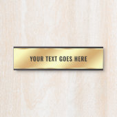 Your Custom Text Gold Template Room Name Elegant  サインプレート (正面)