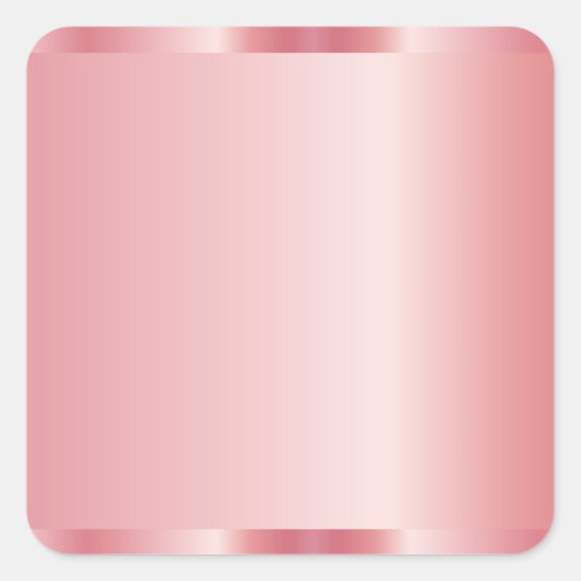 Your Custom Text Logo QR Code Blank Rose Gold スクエアシール (正面)