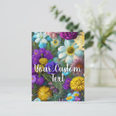 Your Custom Text Mixed Flowers 12 Template シーズンポストカード (スタンド正面)