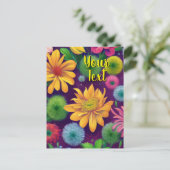 Your Custom Text Mixed Flowers 14 Template シーズンポストカード (スタンド正面)