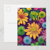Your Custom Text Mixed Flowers 14 Template シーズンポストカード (正面/裏面)