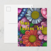 Your Custom Text Mixed Flowers 15 Template シーズンポストカード (正面/裏面)