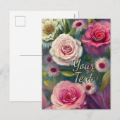 Your Custom Text Mixed Flowers 17 Template シーズンポストカード (正面/裏面)