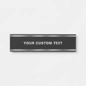 Your Custom Text Modern Black & Silver Template サインプレート (正面)