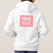 Your Custom Text Name Womens Front And Back Print パーカ (裏面)