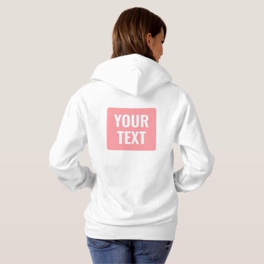Your Custom Text Name Womens Front And Back Print パーカ (裏面フル)