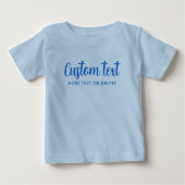 Your Custom Text Photo Script Template Light Blue ベビーTシャツ (正面)