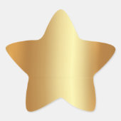 Your Custom Text QR Code Logo Gold Blank Template 星シール (正面)