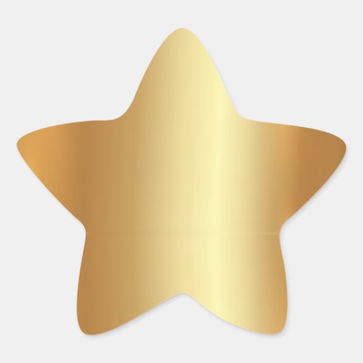 Your Custom Text QR Code Logo Gold Blank Template 星シール (正面)