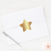Your Custom Text QR Code Logo Gold Blank Template 星シール (封筒)