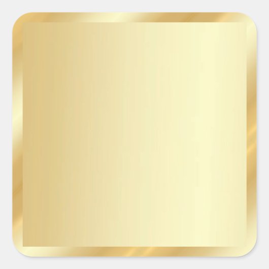 Your Custom Text Template Gold Blank Background スクエアシール (正面)