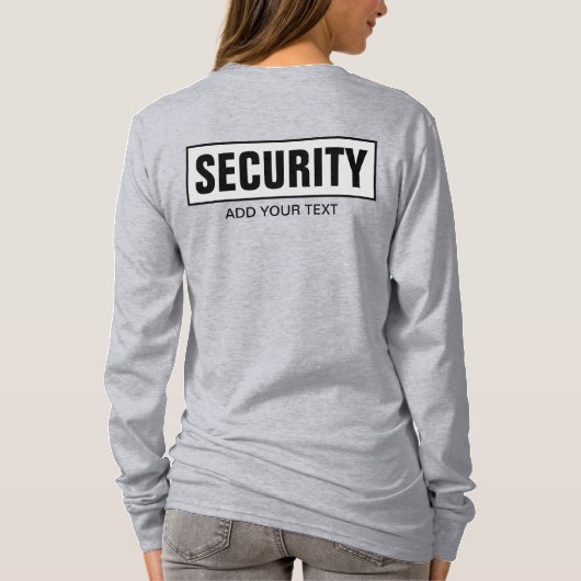 Your Custom Text Template Womens Long Sleeve Grey Tシャツ (裏面)