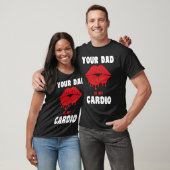 Your Dad Is My Cardio Juicy Lips Workout Hot Dad F Tシャツ (ユニセックス)