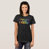 Your Dad Is My Cardio Leopard  Women Girls Leopard Tシャツ (正面フル)