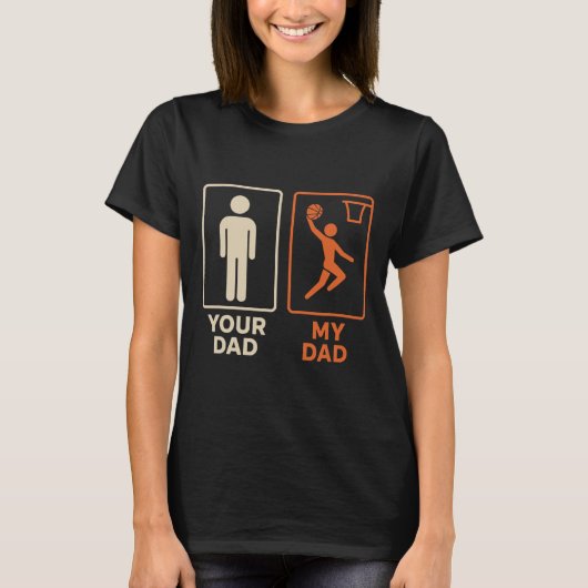 Your Dad My Dad スケル ダンク お父さん お母さん 父の日 Tシャツ (正面)