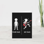 Your Dad My Dad Funny B Guitar Lover Musician Sarc カード (正面)