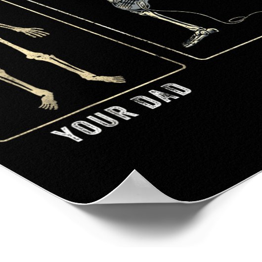 Your Dad My Dad Funny Father Day Quote For Guitar  ポスター (角)