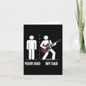 Your Dad My Dad Funny Father Music Guitar Player H カード (正面)