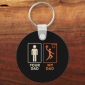Your Dad My Dad Sketll Dunk Daughter Son Father's  キーホルダー (正面)
