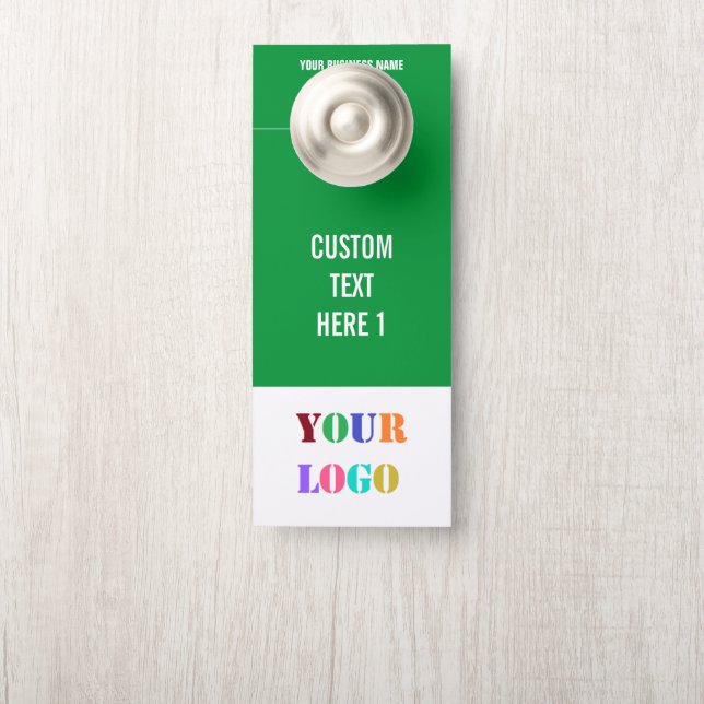 Your Design Company Logo Text Door Hanger Template ドアノブサイン (ノブ)