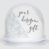 Your Design ers Gift, Golden Snowflake Snow Globe (正面)