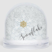 Your Design ers Gift, Golden Snowflake Snow Globe (裏面)