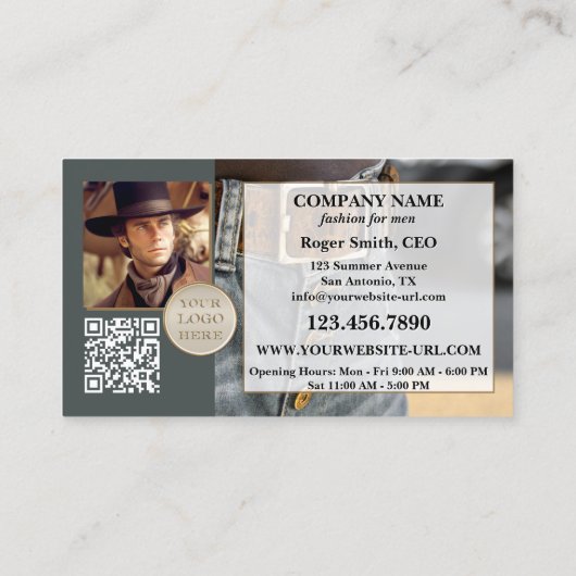 Your Design Men's Fashion Retail 名刺 (裏面)