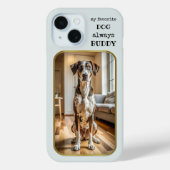 Your Dog お気に入りの Photo Chic金ゴールドブルー Case-Mate iPhoneケース (裏面)